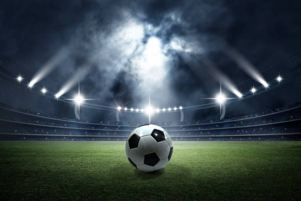 istock Soccer ball in the stadium 671217268