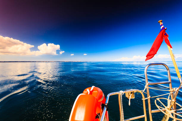 istock Rescue ring on sailing boat during cruise 671228240