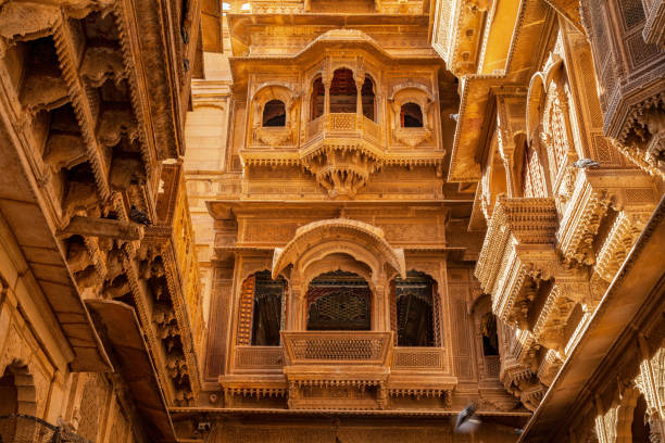 istock A close view of Patwon ki Haveli situated inside Sonar (Golden) Fort - Jaisalmer 671235318