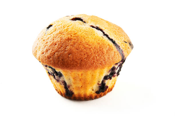 istock Tasty muffin isolated on white background 671247660