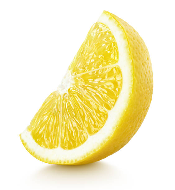 istock wedge of yellow lemon citrus fruit isolated on white 671247674