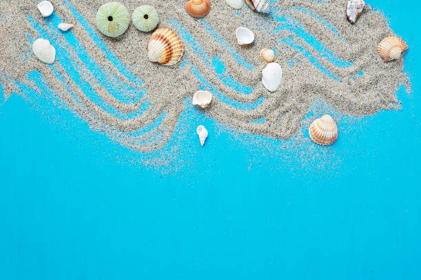 istock Summer background. Beach vacation accessories flat lay. 671254278