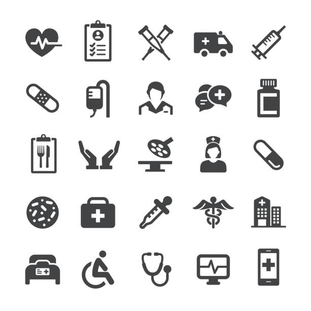 의료 아이콘-스마트 시리즈 - rx symbol computer icon healthcare and medicine stock illustrations