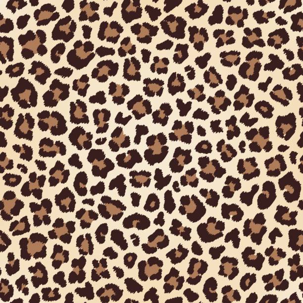 Leopard seamless texture, fur imitation Leopard seamless texture, fur imitation animal pattern stock illustrations