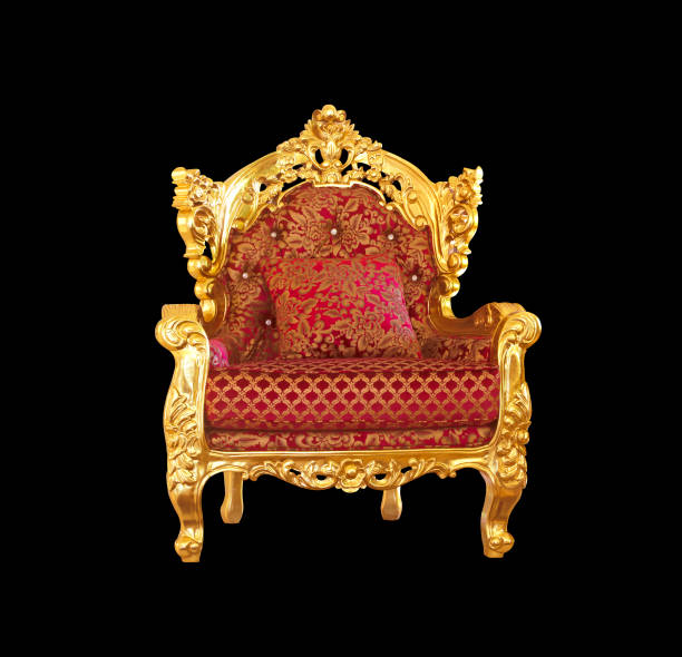 istock Chair luxury isolated black background 671273760