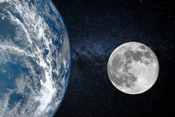 istock Earth and moon - size of planets, view from space 671274014