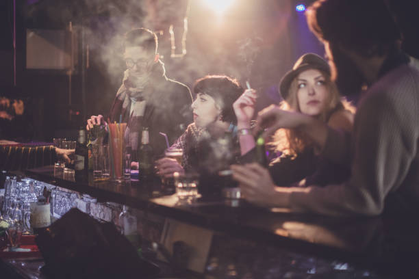 istock Drinking and smoking in the bar 671277726