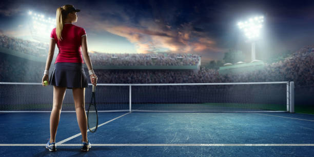 istock Tennis: Female sportsman in action 671277976