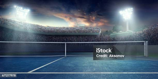 Tennis Playing Court Stock Photo - Download Image Now - Tennis, Sports Court, Stadium