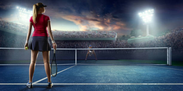 istock Tennis: Female sportsman in action 671277982