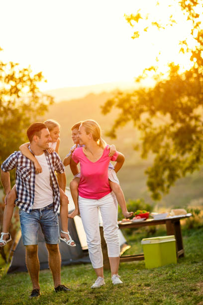 istock Family on vacation playing together 671281022