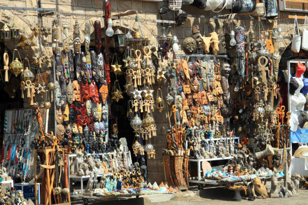 Tourist shopping streets and bazaars in Egypt