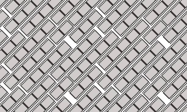 Seamless pattern with monochrome cinema or movie reel on white background Seamless pattern with monochrome cinema or movie reel on white background seamless wallpaper video stock illustrations