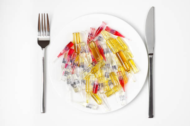 istock Colorful ampules in plate 671291772