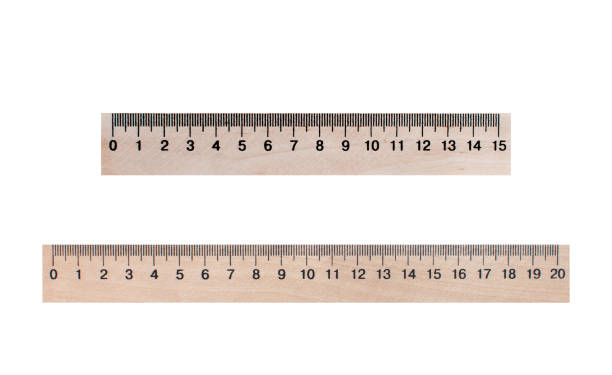 istock Two lines of wood 20 and 15 centimeters on a white background 671307026