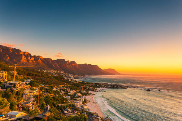 istock Clifton beach without people in the late afternoon 671317242