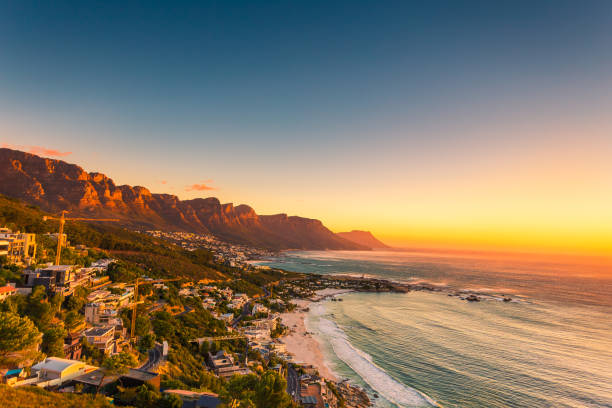 istock Clifton beach without people in the late afternoon 671317986