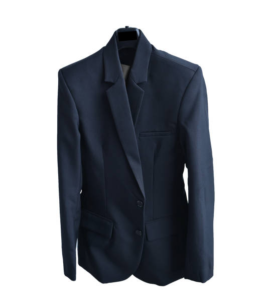 istock Black Suit close up shirt isolated on white background with clipping path inside 671319546