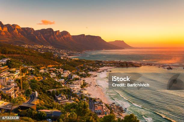 Clifton Beach Without People In The Late Afternoon Stock Photo - Download Image Now - South Africa, Cape Town, Beach