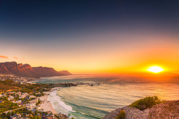 istock Clifton beach without people in the late afternoon 671324148