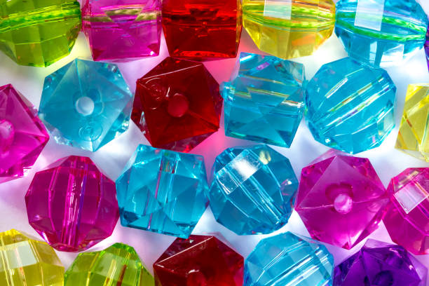 istock Cololrful plastic crystals for handmade brcelets or necklase 671326882