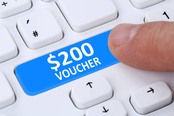 istock 200 Dollar voucher gift discount sale online shopping e-commerce internet 671328210
