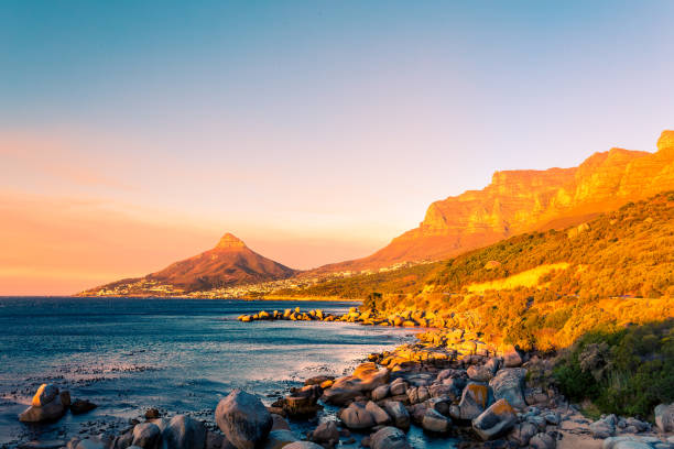 istock Clifton beach without people in the late afternoon 671331754