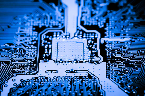 istock Close up of Electronic Circuits in Technology on   Mainboard background (Main board,cpu motherboard,logic board,system board or mobo) 671333618