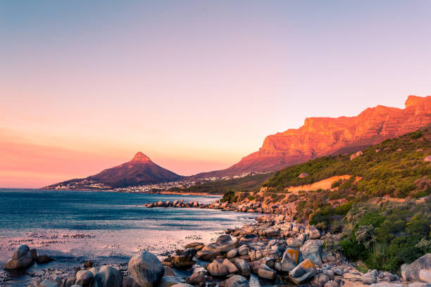 istock Clifton beach without people in the late afternoon 671334628