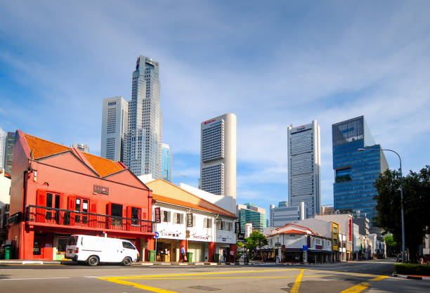 istock Panoramic view urban cityscape in singapore 671353402