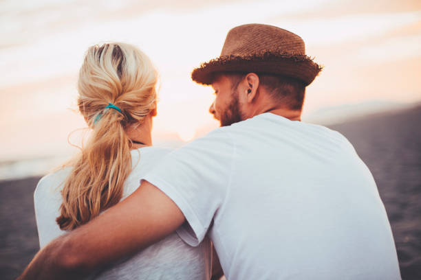 istock Love hug of young couple 671353590