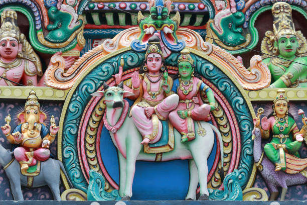 istock Relief carvings in South Indian temples 671354060