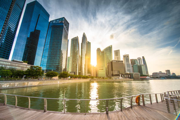istock Panoramic view urban cityscape in singapore 671356624