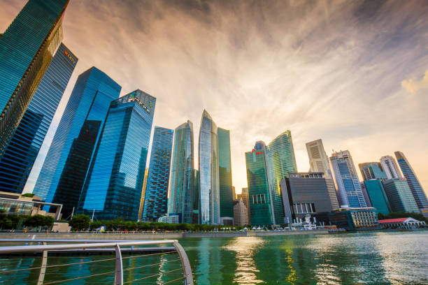 istock Panoramic view urban cityscape in singapore 671356850