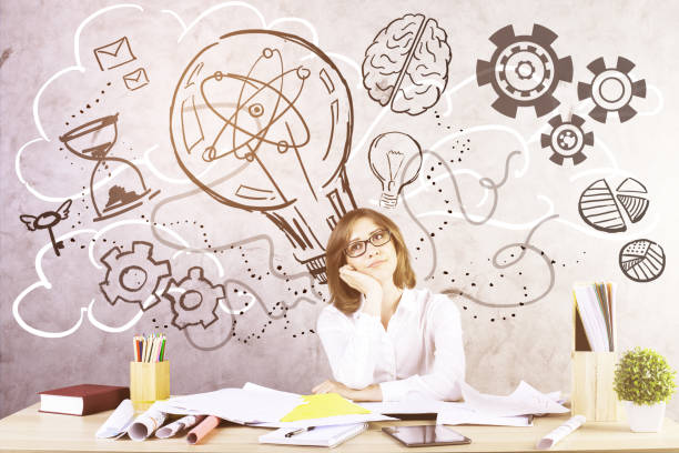 istock Businesswoman generating creative ideas 671360132