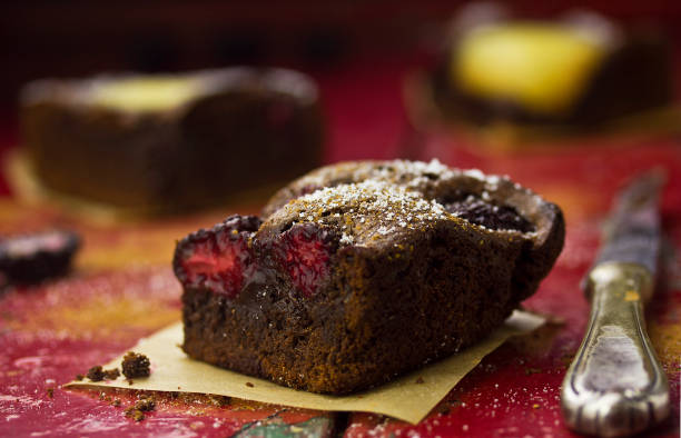 istock Pear and blackberry chocolate cake 671362132