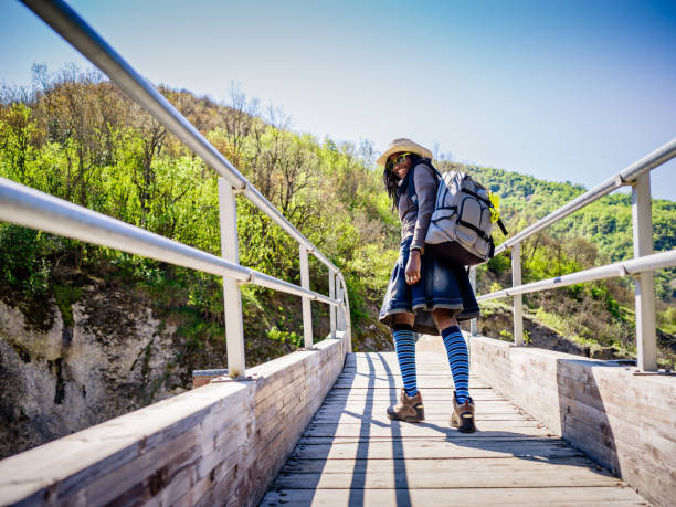 Young African Hiking Woman