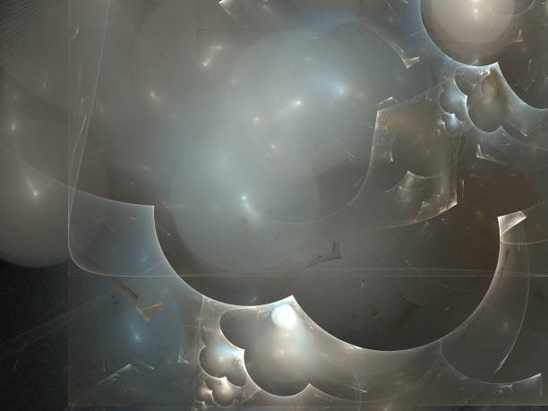 istock image of one Digital Fractal on Black Color 671365876