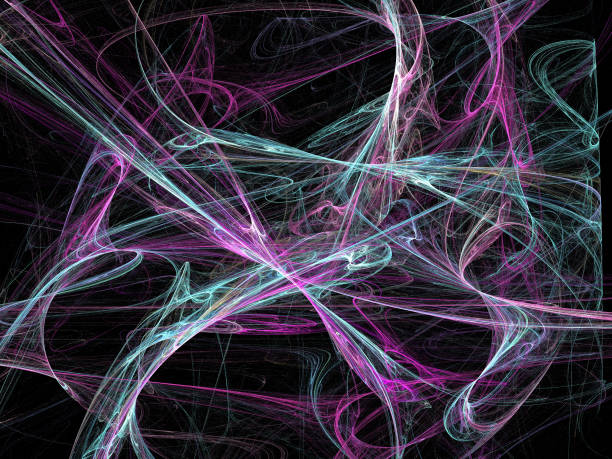 istock image of one Digital Fractal on Black Color 671368194