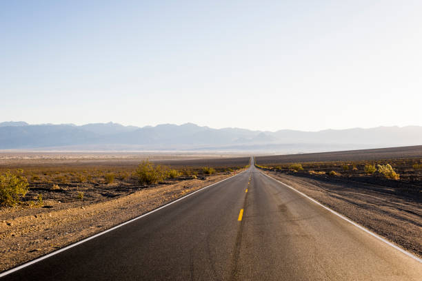 istock Straight road down Death Valley 671368226