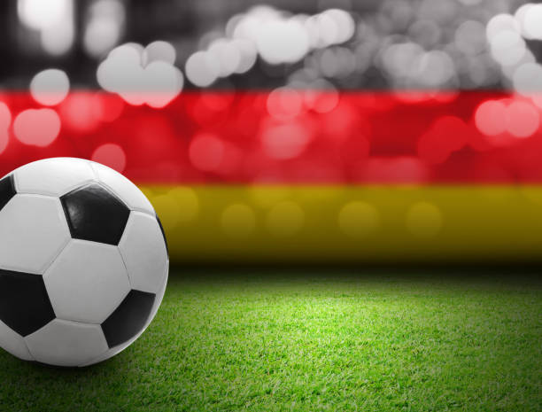 istock Soccer ball on the soccer field 671375878