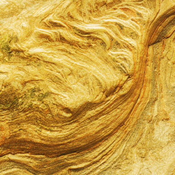 Texture of golden nugget close up