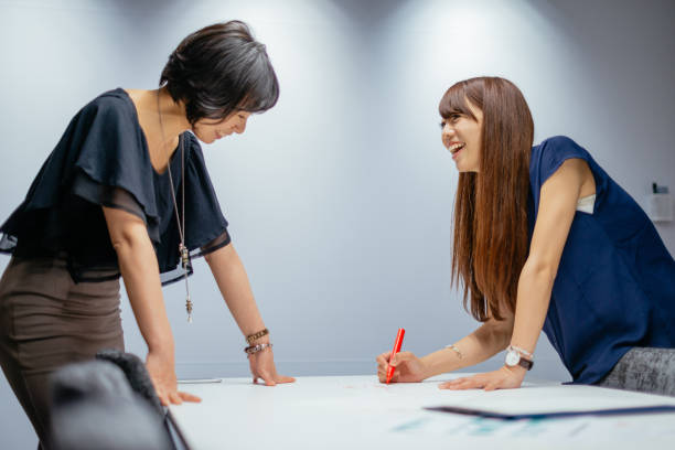 istock Architects in Japan preparing presentation for seminar 671382162