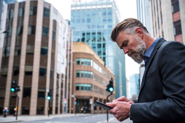 istock Businessman in London 671389098