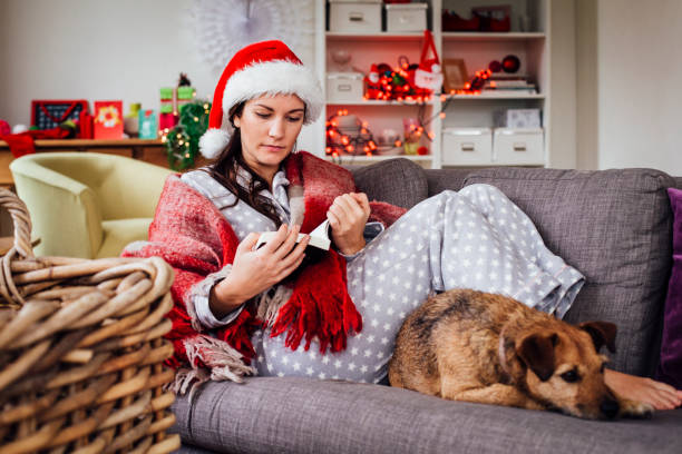 istock Christmas Spent with her Pet Dog 671394038
