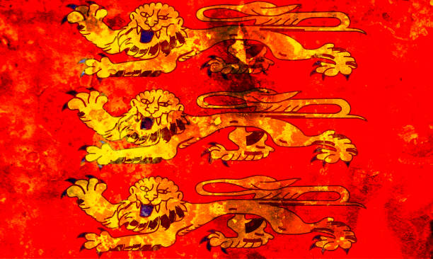 some very old grunge flag of upper normandy