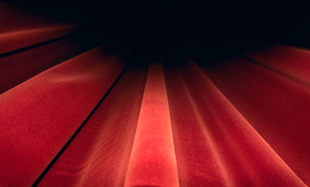 Red curtains Stage. Theater Image Concept.