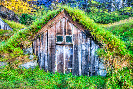 An old and abandoned icelandic farm in Nupsstadur, Iceland