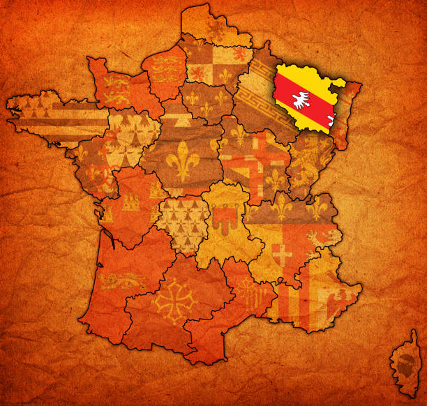istock Lorraine on old map of france 671431348
