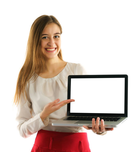 istock Beautiful student girl  with laptop 671437652